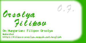 orsolya filipov business card